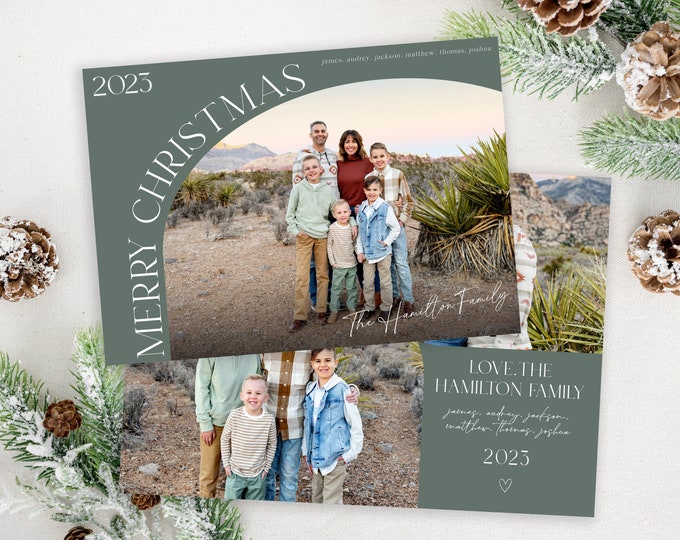 Arch Christmas Card Template | Christmas Cards Template | 2023 Arch Holiday Card Template | Editable Christmas Card | Digital | Corjl