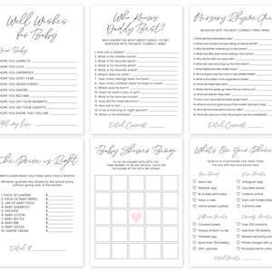 Printable Baby Shower Games | Baby Shower Games Bundle | Minimal Gender ...