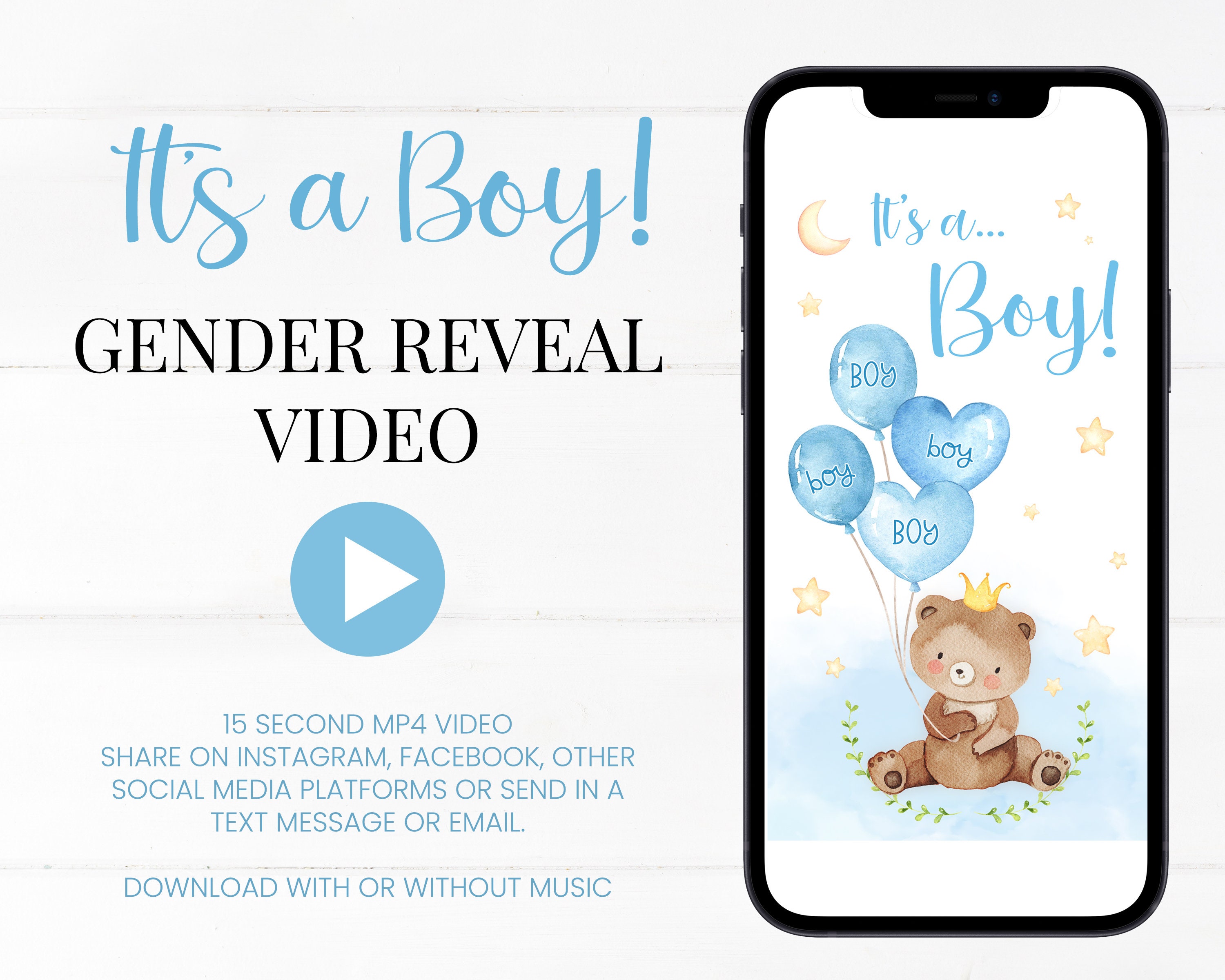 💗💙👶 How to make a GENDER REVEAL VIDEO of the BABY - GENDER