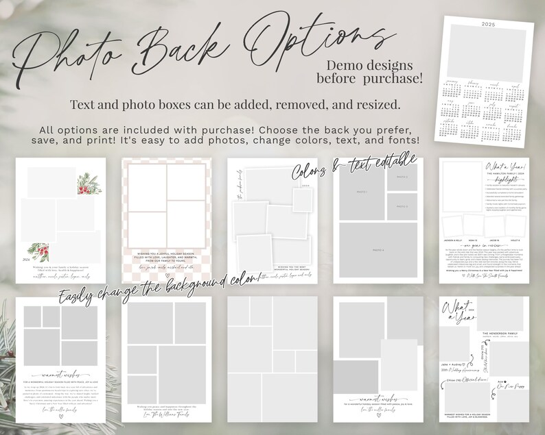 Elegant Christmas Birth Announcement Template (Digital Download) image 10