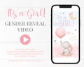 It's a Girl Gender Reveal Video: Elephant Confetti Pop (Digital Download)