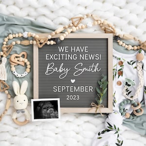 Customizable Digital Pregnancy Announcement - Social Media - Digital Baby Announcement - Gender Neutral - Instant Download