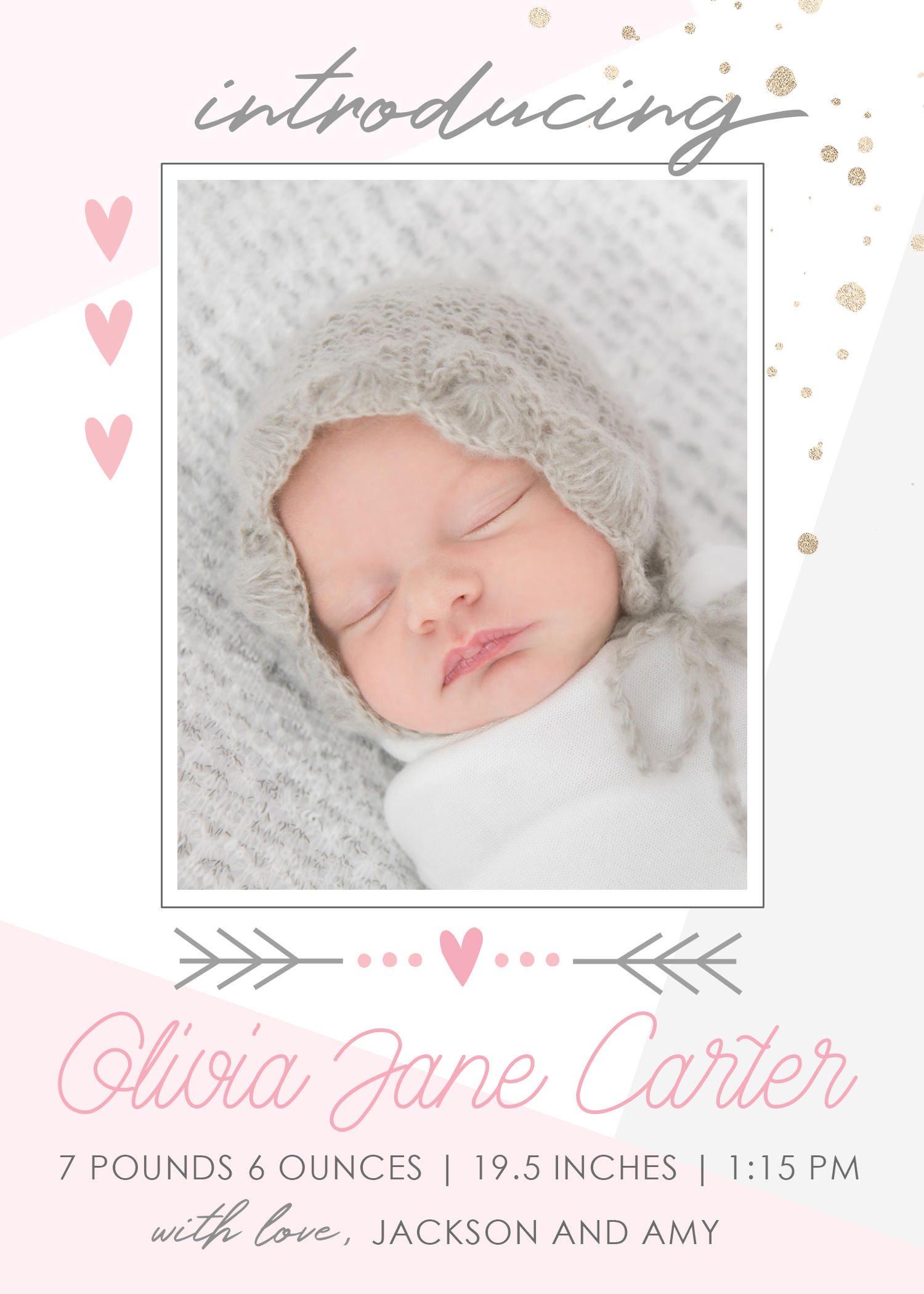  Baby Announcement Digital Template 