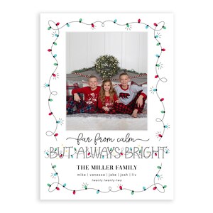 Funny Christmas Card Template  All is Not Calm Christmas image 2