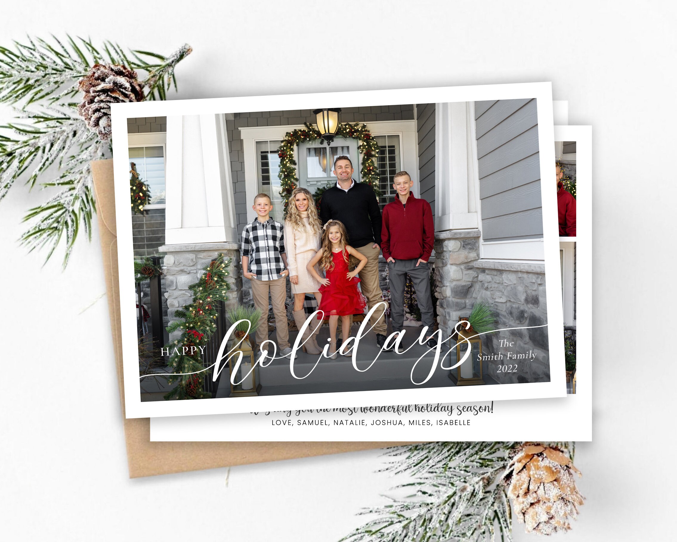 Happy Holidays Card Template Holiday Cards Template 5x7 Christmas Happy Holidays Card Template Holiday Cards Template 5x7 Christmas