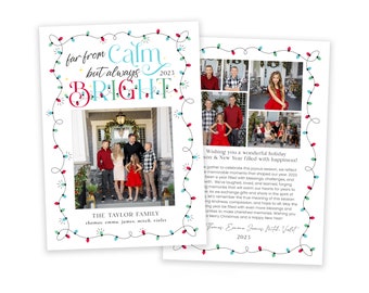 Funny Family Photo Christmas Card Template (Photoshop)