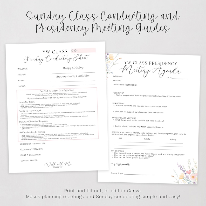 2026 LDS Young Women Planner: Walk With Me Printable Activity Binder (Instant Download) image 5