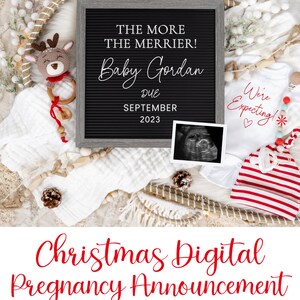 Christmas Pregnancy Announcement: Holiday Social Media Reveal (Digital Download) image 3
