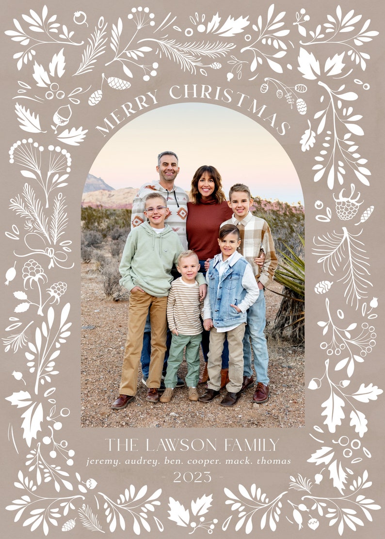 Christmas Card Template Christmas Cards Template 2023 Neutral Holiday Card Template Editable Christmas Card Digital Corjl image 8