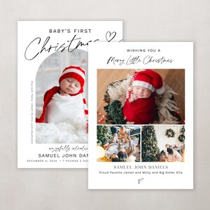 Elegant Christmas Birth Announcement Template (Digital Download) image 5
