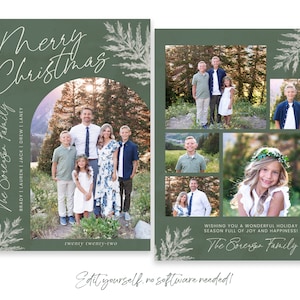 Christmas Card Template Merry Christmas Cards Template Arch Holiday Card Template Arch Christmas Card Corjl image 1