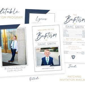 LDS 洗礼プログラム 男の子の洗礼プログラム LDS 洗礼プログラム テンプレート