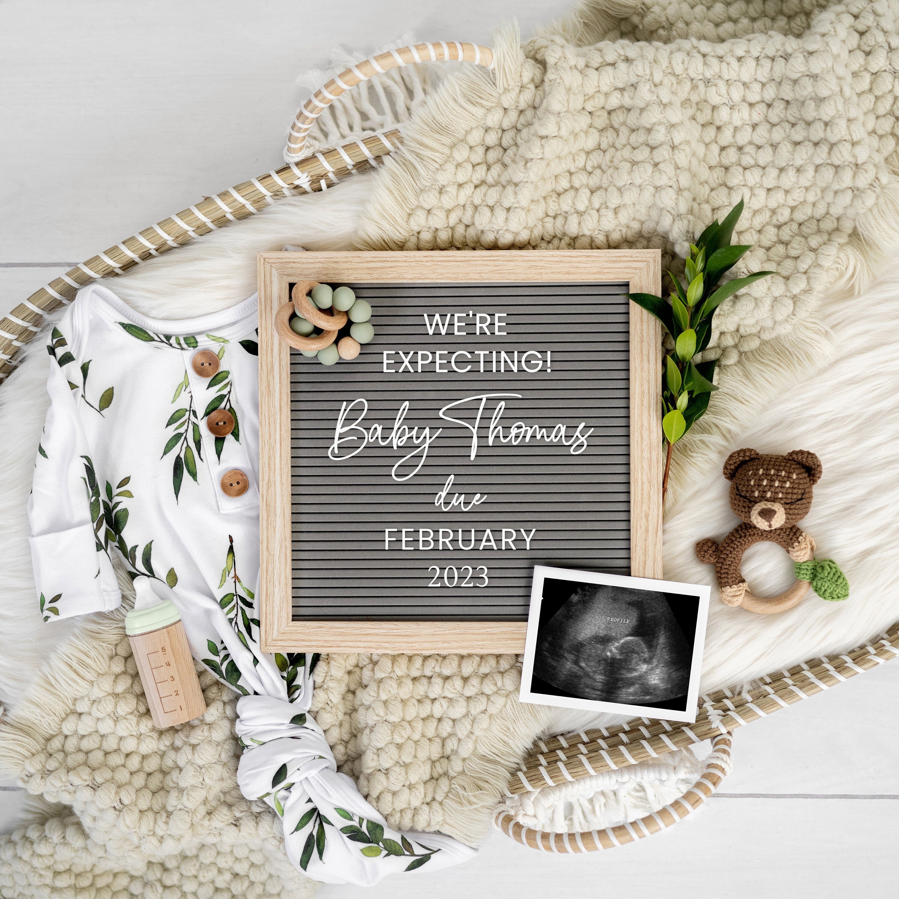 Customizable Digital Pregnancy Announcement Share Your Exciting News