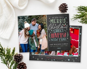 Editable Year In Review Christmas Card Template (Photoshop)