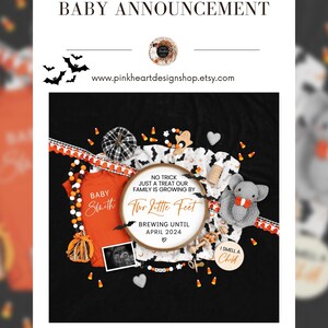 Halloween Pregnancy Announcement: Social Media Template (Digital Download) image 9