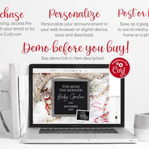 Christmas Pregnancy Announcement: Holiday Social Media Reveal (Digital Download) image 4