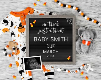 Halloween Pregnancy Announcement: Social Media Gender Reveal (Digital)