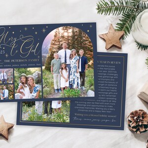 Religious Christmas Card Template | 2023 Glory to God Template | Christmas Cards Template | Editable Christmas Card | Digital | Corjl