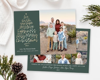 Christmas Card Template | Christmas Cards Template | 2023 Very Merry  Holiday Card Template | Editable Christmas Card | Digital | Corjl