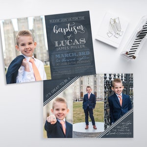 LDS Baptism Invitation Boy | Baptism Invitation | LDS Baptism Invitation Template  | Boy Baptism Invitations Digital | Baptism Announcement