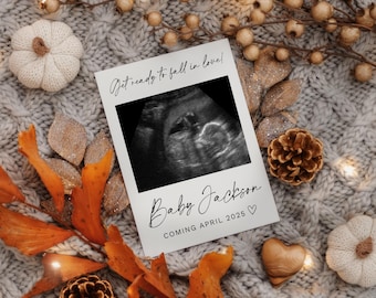 Fall Boho Baby Announcement: Gender Neutral Social Media Reveal (Digital)