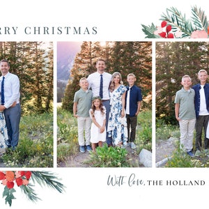 Editable Photo Christmas Card Template 5x7 (Corjl) image 2