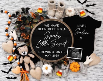 Halloween Pregnancy Announcement: Spooky Baby Reveal (Digital Download)