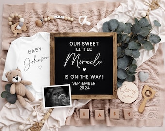Customizable Pregnancy Announcement: Rainbow Baby Reveal (Digital Download)