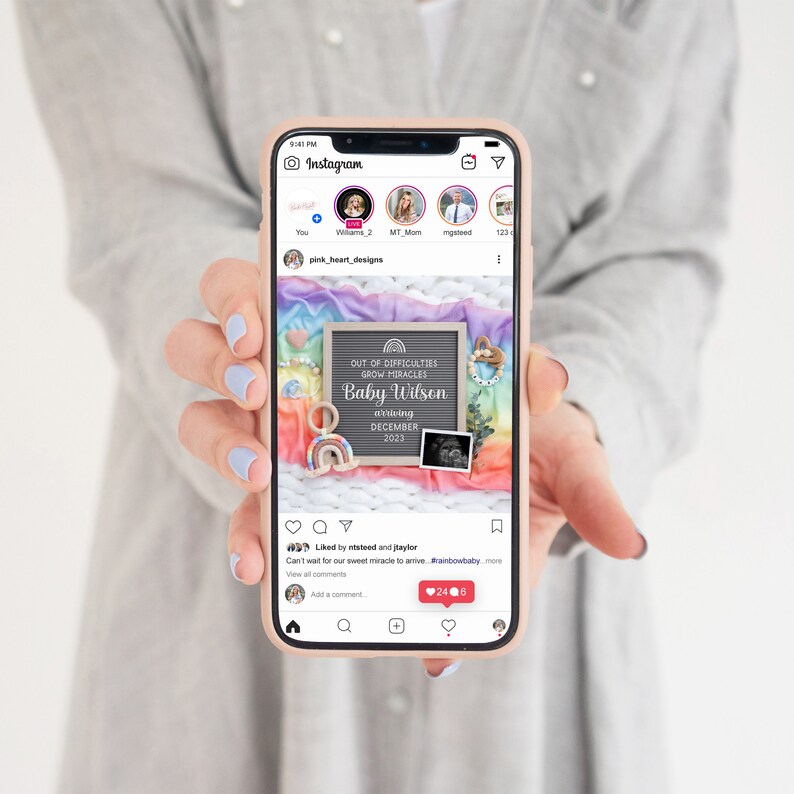 Annonce bébé arc-en-ciel : révélation de la grossesse sur les réseaux sociaux (numérique) image 2