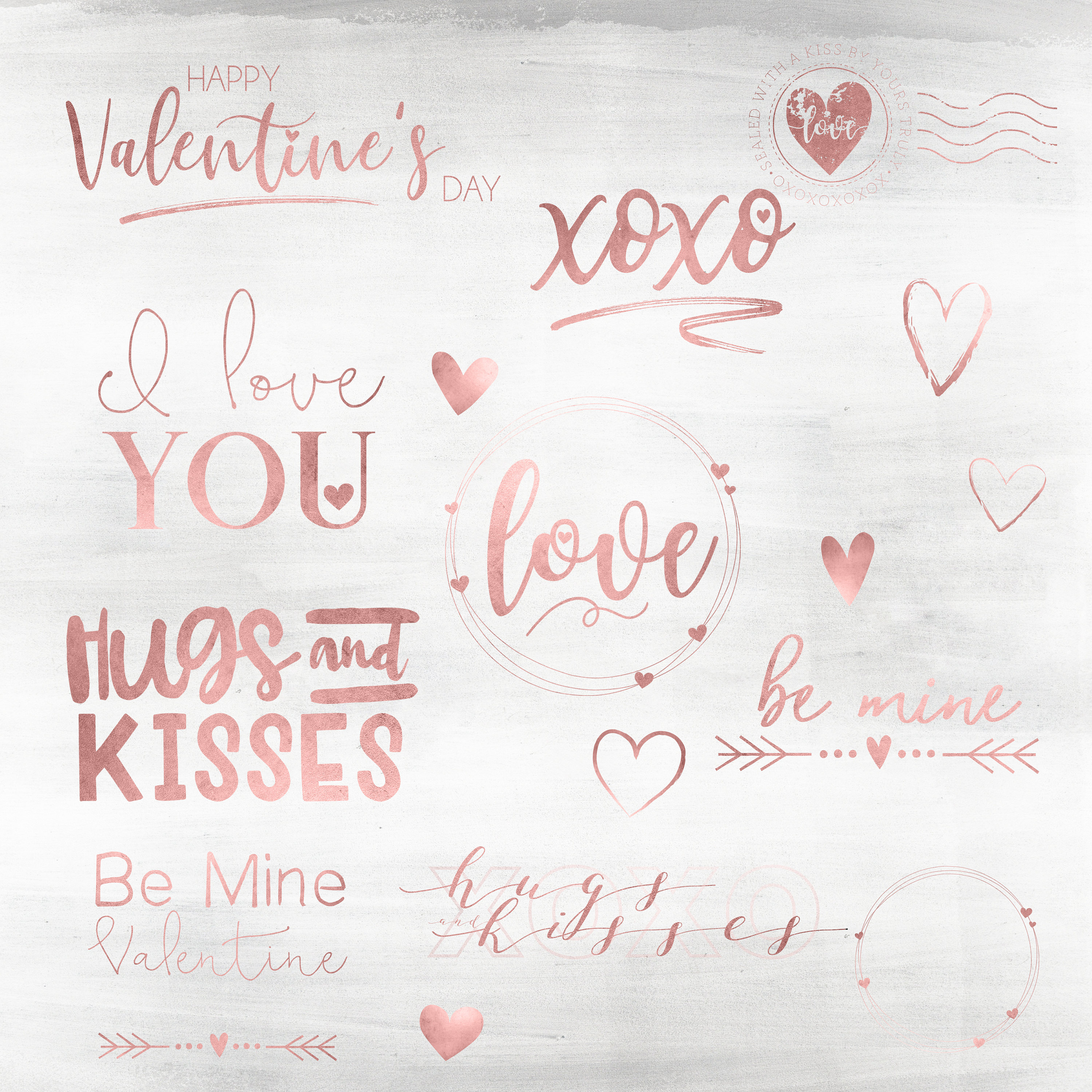 Valentine's Day Overlays Love Word Art Overlays for Etsy