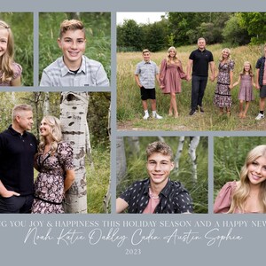 Floral Christmas Card Template: Editable Holiday Photo Card (Digital) image 8