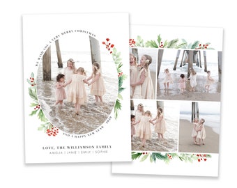 Christmas Card Template | Christmas Cards Template 5x7 | Photo Christmas Card | Editable Christmas Card | Holiday Card Templates | Photoshop