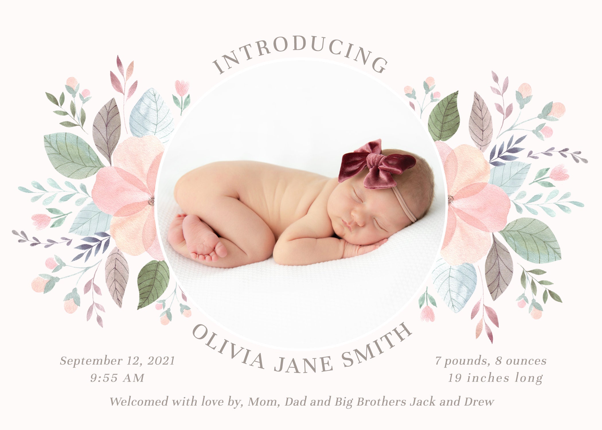 customizable-birth-announcement-card-template-for-baby-girls-baby-girl-announcement-card