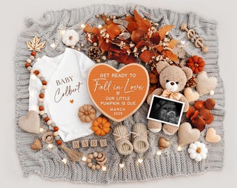 Autumn Pregnancy Announcement: Gender Neutral Social Media Reveal (Digital)