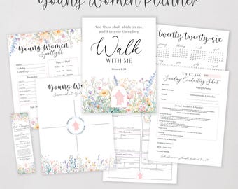 2026 LDS Young Women Planner: Walk With Me Printable Activity Binder (Instant Download)