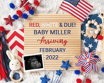 4th of July Pregnancy Announcement: Patriotic Gender Reveal (Digital)