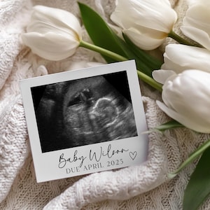 Annuncio di gravidanza minimalista Annuncio di gravidanza digitale Annuncio del bambino Annuncio del bambino Rivelazione del bambino Genere neutro personalizzabile Boho Baby