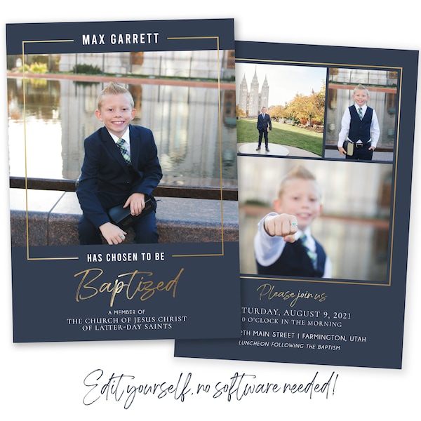 Baptism Announcement - Etsy