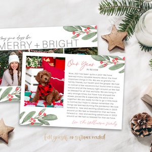 Merry & Bright Urlaub Foto Kartenvorlage (digital) Bild 6