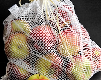 Reusable bag fruits and vegetables purchase bulk, mesh net bag, ecological, zerowaste, zero waste, shopping bag, zero plastic