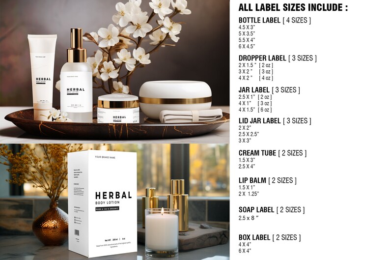Editable Body Product Labels, DIY Cosmetic Labels, Editable Bundle ...