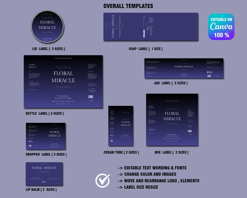 Editable Body Product Labels, DIY Cosmetic Labels, Editable Bundle ...