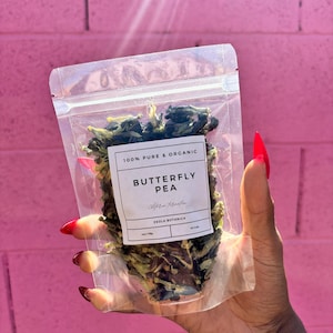 Organic Butterfly Pea Flower Tea Powder – Color-Changing Blue Tea | Natural Food Dye & Loose-Leaf Herbal Tea