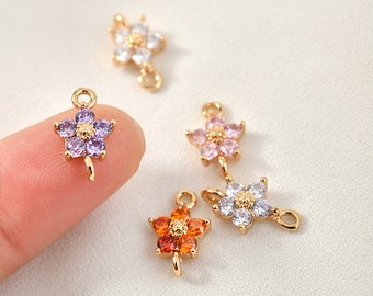 3-10pcs New design small cz charm beads,star shape cz charm pendant,cz jewelry accessories charm