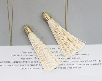 Jewelry Tassels VC443# Purple Color Tassel Pendant Charm 20 Pieces 40mm Silk Tassel with Gold Plated Jump Ring Wholesale Tassels