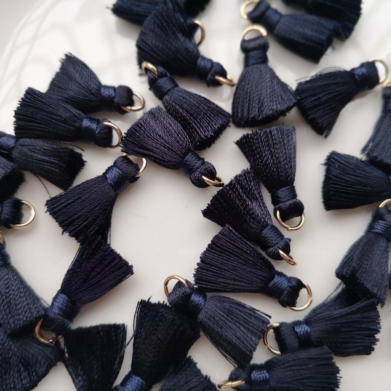 Navy Blue Silk Tassel Bauble main image 1