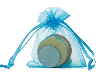 50 sacchetti di organza in chiffon trasparente trasparente, Natale, Halloween, matrimonio, festa di compleanno, scatole regalo per caramelle, sacchetti per imballaggio di gioielli  15