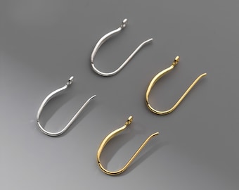 4pcs Sterling Silver Ear Wire Ball Dot French Hooks Dangle Earring Hooks Ball French Hook Ear Wires Earrings Findings Components