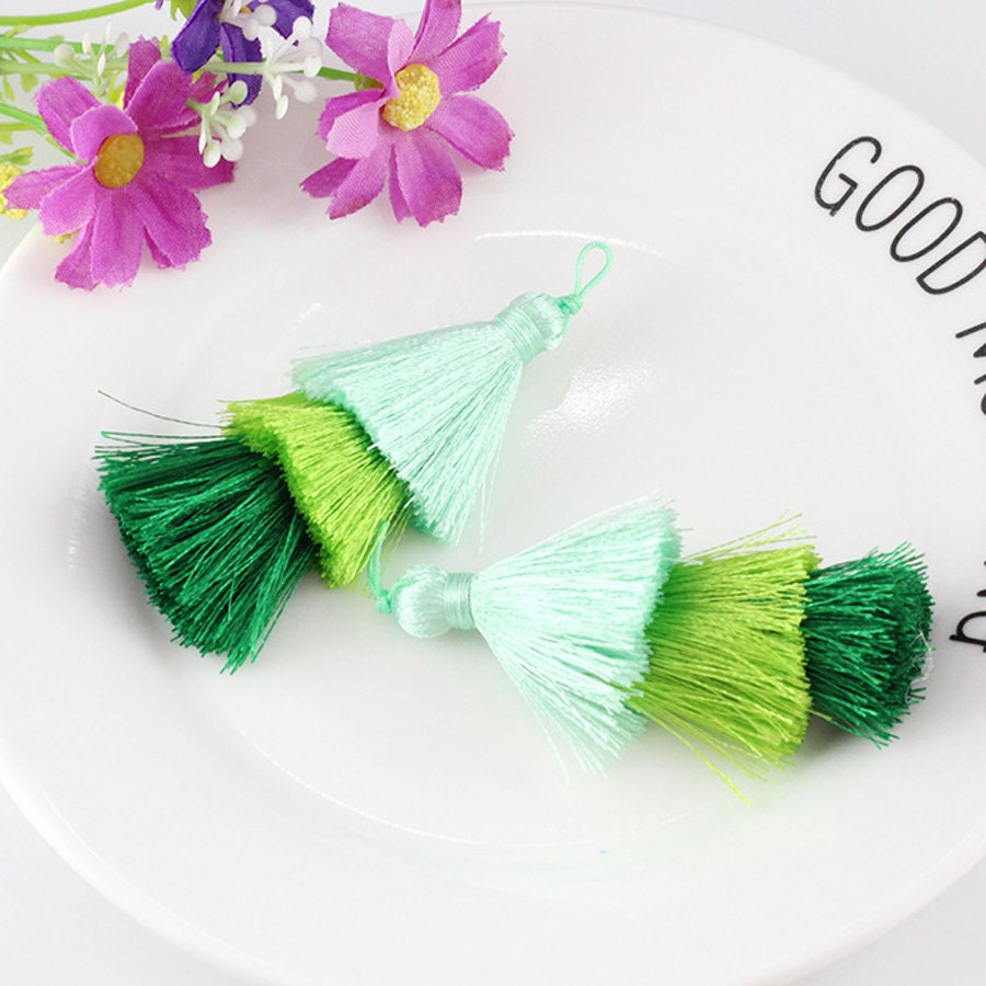 Bulk 20pcs Stacked Tassels Silky Tassels Silk Thread Etsy UK