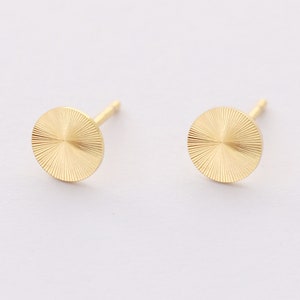 2pcs 925 Sterling Silver Pad Earrings,Round Disc Earrings Stud,Designer jewelry
